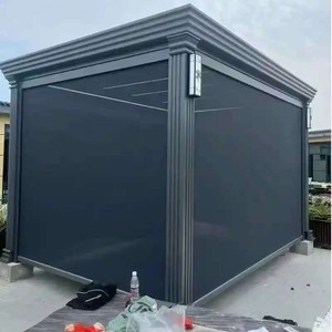 Pergola in alluminio bioclimatico motorizzato di lusso impermeabile all'aperto 4x4 giardino Gazebo apertura automatica per <span class=keywords><strong>terrazza</strong></span> sul cortile - Product Image 3