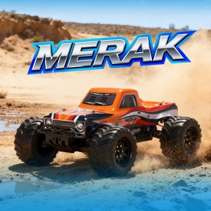 VRX Racing RH1070 <span class=keywords><strong>MERAK</strong></span> 1/10 4WD Monster Truck RC Brushless 55KM/H Alta Velocità ESC Impermeabile Alimentazione LiPo 2S Bashing RTR - Product Image 1