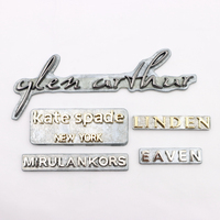 Plaque de logo 3D personnalisée haut de gamme, lettres en métal plaqué or personnalisées, plaques de logo