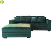 Reddeboo Vente en gros pas cher Canapé de salon 2 places en velours avec pouf de rangement Canapé modulaire sectionnel simple Match 6 oreiller 6260
