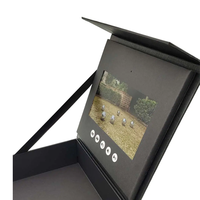 Personnalisé 7 pouces LCD écran contrôle de la lumière carte de musique boîte d'emballage papier croix ange lecteur vidéo boîte pour bijoux produit cadeau