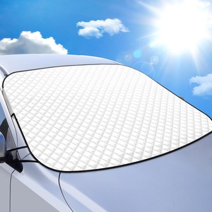 Housse de protection universelle 4 couches en <span class=keywords><strong>aluminium</strong></span> pour <span class=keywords><strong>pare</strong></span>-<span class=keywords><strong>brise</strong></span> de voiture, protection contre la neige, le soleil et le gel pour berlines, SUV et camions - Product Image 2