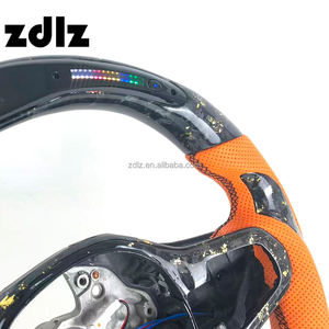 Volante in Pelle Traforata Arancione Personalizzato con Fibra di Carbonio Forgiata per <span class=keywords><strong>BMW</strong></span> G20 G30 G32 G38 <span class=keywords><strong>G11</strong></span> G12 Volante LED - Product Image 5