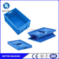 Boîte de rangement pliable Boîte en plastique pliable Boîte en plastique emboîtable empilable Caisse en plastique Caisse de stockage en plastique