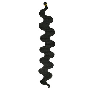 Extensión de cabello sintético para mujer de estilo europeo americano, peluca de ganchillo de ondas grandes con ondas corporales y trenzas - Product Image 6
