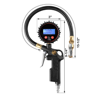 Manomètre numérique de pression des pneus en laiton du fabricant avec pistolet de gonflage pour voiture
