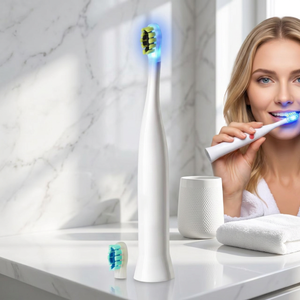 Cepillo de Dientes Eléctrico Sónico al por Mayor para Uso Doméstico con LED Azul, Cerdas Suaves, Temporizador Inteligente, Tecnología Blanqueadora, Resistente al Agua IPX5, Plegable - Product Image 4
