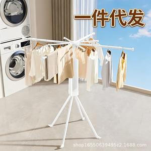Cube Style <b>Clothes</b> Drying <b>Rack</b> Double Bar Foldable X Shape Standing Indoor Space Saving Mobile Drying <b>Rack</b> - Product Image 3