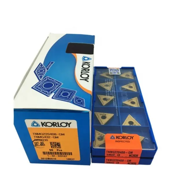 Korloy-Korloy Indexable CncแทรกTNMG220408-GM NC3030คาร์ไบด์ผู้ผลิตIn Korea