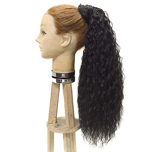 Nouveautés : Queue de cheval synthétique ondulée en fibre de maïs, extension de cheveux bouclés, postiche à enrouler pour femmes noires - Product Image 5
