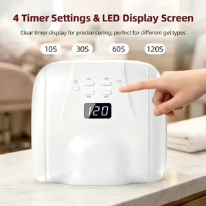 Lampe UV LED 2-en-1 pour ongles avec capteur automatique, séchoir rapide pour gel, lumière de séchage professionnelle pour manucure avec support individuel pour orteil - Product Image 3