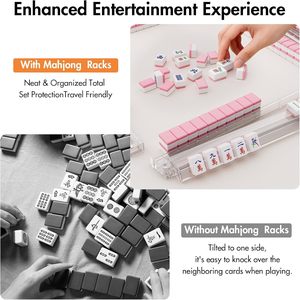 Règle de Mesure et de Tri des Tuiles de Mahjong en Acrylique avec Embout Métallique Portable de 18,5 Pouces pour Table de Mahjong, Casino, Jeux de <span class=keywords><strong>Poker</strong></span> et Divertissement - Product Image 6