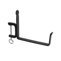 Pince de garde-corps en métal de haute qualité avec revêtement en poudre noire sur pot de fleurs pour support de pont de 6 pouces