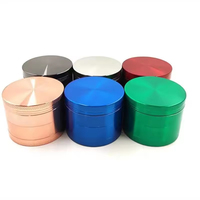 Tragbarer 63mm 50mm 40mm Zink-Kräuterzerkleinerer mit 4 Schichten aus Metall für trockene Kräuter zum Rauchen