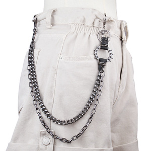 Chaîne de pantalon tendance Yueli Crazy Hunter, chaîne de taille rétro en métal style punk rock, chaîne de corps pour homme - Product Image 2