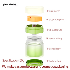 50g PP Vacuum <b>Pump</b> Cream <b>Bottle</b> – Refillable Face Cream & Sunscreen Lotion <b>Dispenser</b> - Product Image 5