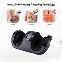 Vibromasseur Air Compression Pied et Mollet Masseur Machine Circulation sanguine et soulagement de la douleur Masseur de pieds avec chaleur