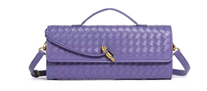 กระเป๋าถือผู้หญิงแบบใหม่ กระเป๋าถือขายส่ง หนังนิ่ม ทำมือ กระเป๋าสานสไตล์โบราณ กระเป๋าถักแบบโบราณ กระเป๋าถือสุภาพสตรี - Product Image 4