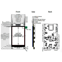 Modul LCD TFT 3.5 Inci ESP32 LVGL WIFI&BT Papan Pengembangan 320*480 Layar Pintar Antarmuka Tipe-C Sentuh 500cd/m2
