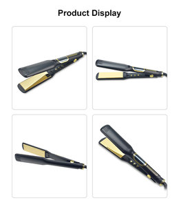 Lisseur de cheveux professionnel à plaques flottantes larges, revêtement céramique 250°C, lisseur de cheveux 500F, lisseur LCD - Product Image 4