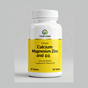 Compresse Vegane di Calcio, Magnesio e Zinco Aladdin OEM, Integratore Alimentare per il Sistema Immunitario con Calcio, Magnesio, Zinco e Vitamina <span class=keywords><strong>D3</strong></span> - Product Image 1