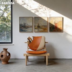 <span class=keywords><strong>Fauteuil</strong></span> individuel en bois massif de style nordique moderne avec revêtement en cuir de vache et <span class=keywords><strong>fourrure</strong></span> pour salon, hôtel, chambre à coucher - Product Image 3