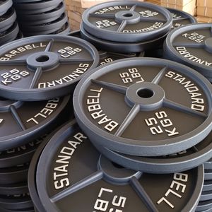 Grosir piring angkat besi kebugaran piring besi <span class=keywords><strong>Gym</strong></span> angkat besi cor piring berat - Product Image 3