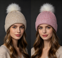 Bonnet en tricot réfléchissant à pompon, motif écossais, personnalisable avec logo, unisexe, ajustable, en acrylique, pour sports de plein air et usage décontracté