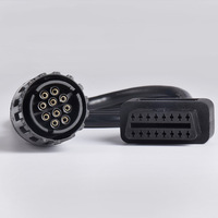 Cable adaptador OBD2 de 30 cm de longitud, de 16 pines hembra a 10 pines, para conexión de motocicleta