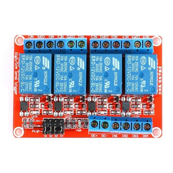 1/2/4/8 Kanaals 5V 12V 24V Relais Module Optocoupler Isolatie