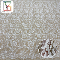 Nouvelle Arrivée Tissu en Dentelle à Cils Perlés, Dentelle Chantilly, Tissu à Paillettes, Dentelle Florale, Tissu Perlé pour Robe de Bal et Robe de Mariée