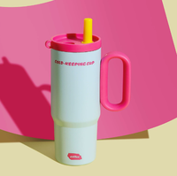 Mug de voyage isotherme à double paroi en acier inoxydable 316 avec poignée et paille