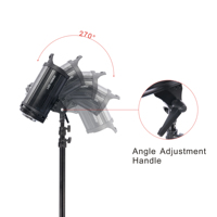 Missionphoto caméra matériel d'éclairage en aluminium brillant a mené la lumière de studio vidéo pour professionnel de tir