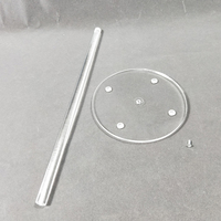 Support de présentation rond en acrylique transparent de qualité alimentaire pour gâteaux, beignets, bulles, pour la publicité, pour une utilisation en vente au détail