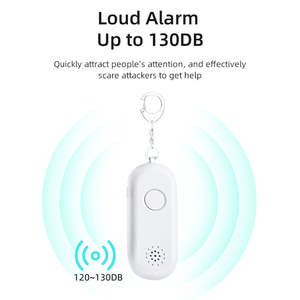 สายรัดข้อมือเพื่อความปลอดภัยของผู้หญิงสำหรับ130เดซิเบลไซเรนเตือนภัยพวงกุญแจส่วนตัว - Product Image 4