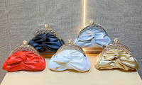 Sac de Soirée Fourre-Tout pour Femme Très Vendu avec Chaîne, Sac à Main de Luxe Haut de Gamme pour Femme, Pochette de Dîner en Strass Tendance, Sac à Main Élégant pour Dames