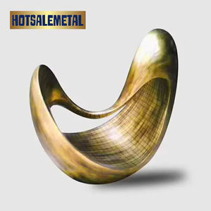 Sculpture d'animal abstrait en acier inoxydable moderne, écologique, durable, faite à la main, décoration de luxe pour l'extérieur, la maison et le jardin - Product Image 4