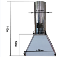 Hotte atomique/extracteur de vapeur d'acier inoxydable/bras d'extracteur de vapeur