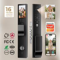 Serrure de porte intelligente personnalisable LNDU H02 avec reconnaissance faciale et veineuse, entrée sans clé Tuya, pour porte d'entrée
