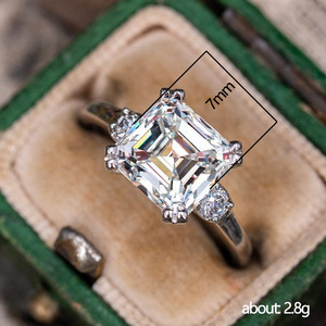 Anello vintage alla moda con zirconi e diamanti simulati da donna, adatto per dita corte, gioielli da dito - Product Image 3