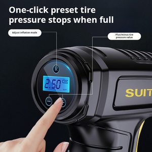 Pantalla inteligente, bomba de inflado inalámbrica de mano montada en el coche, Monitor <span class=keywords><strong>Digital</strong></span> de presión de neumáticos, iluminación de emergencia al aire libre ABS - Product Image 5
