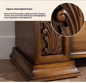 Đồng hồ đứng bằng gỗ cơ khí theo phong cách retro với chức năng kêu vang tự động để nói thời gian đều đặn - Product Image 4