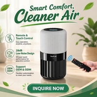 Purificateur d'air portable de table/bureau Sunled à prix d'usine pour usage domestique, avec filtre à charbon actif et véritable filtre HEPA pour poils d'animaux