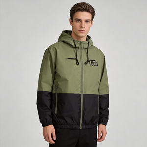 Chaqueta Impermeable y Cortavientos para Hombre, con Capucha, Cuello Alto y Cierre de Cremallera, para Deportes, Escalada y Senderismo, con Logotipo Personalizado, Tallas Grandes - Product Image 1