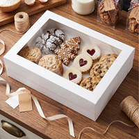 Boîte de boulangerie en gros 14x10x4 pouces avec fenêtre et plateau à gâteau, contenants professionnels pour gâteaux quart de feuille pour la fourniture aux pâtisseries