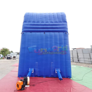 Toboggan aquatique gonflable bleu pour fêtes en plein air avec piscine amovible - Product Image 6