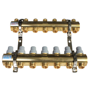 HF216B 7ウェイアンダーフロア暖房混合温度制御分布センター真鍮マニホールド - Product Image 3
