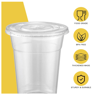 Gobelets en plastique transparent jetables <span class=keywords><strong>de</strong></span> 24 oz avec couvercles et pailles, pour aliments pour animaux, qualité alimentaire, fabriqués en PET et PP - Product Image 3
