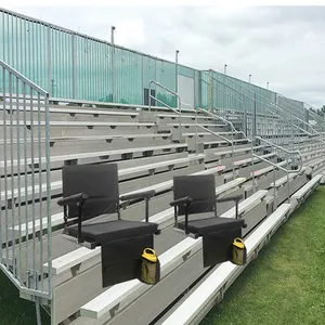 Bleacher Extra Wide Padded Portable Folding Bleacher Chairs Stadium Seats With Arm Rests And Pockets