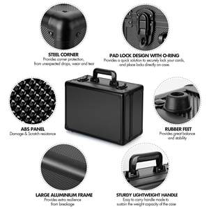 Porte-cartes magnétique pour étui à cadre en aluminium avec fermeture à bouton pour cartes à collectionner Pokémon TCG classées Markevel MK033 (30MM - Product Image 2